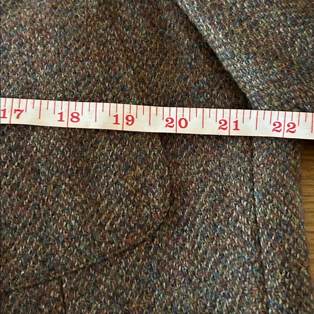 Vtg 100% Pure Scottish Wool Brown Harris Tweed Herringbone Sport Coat by GANT